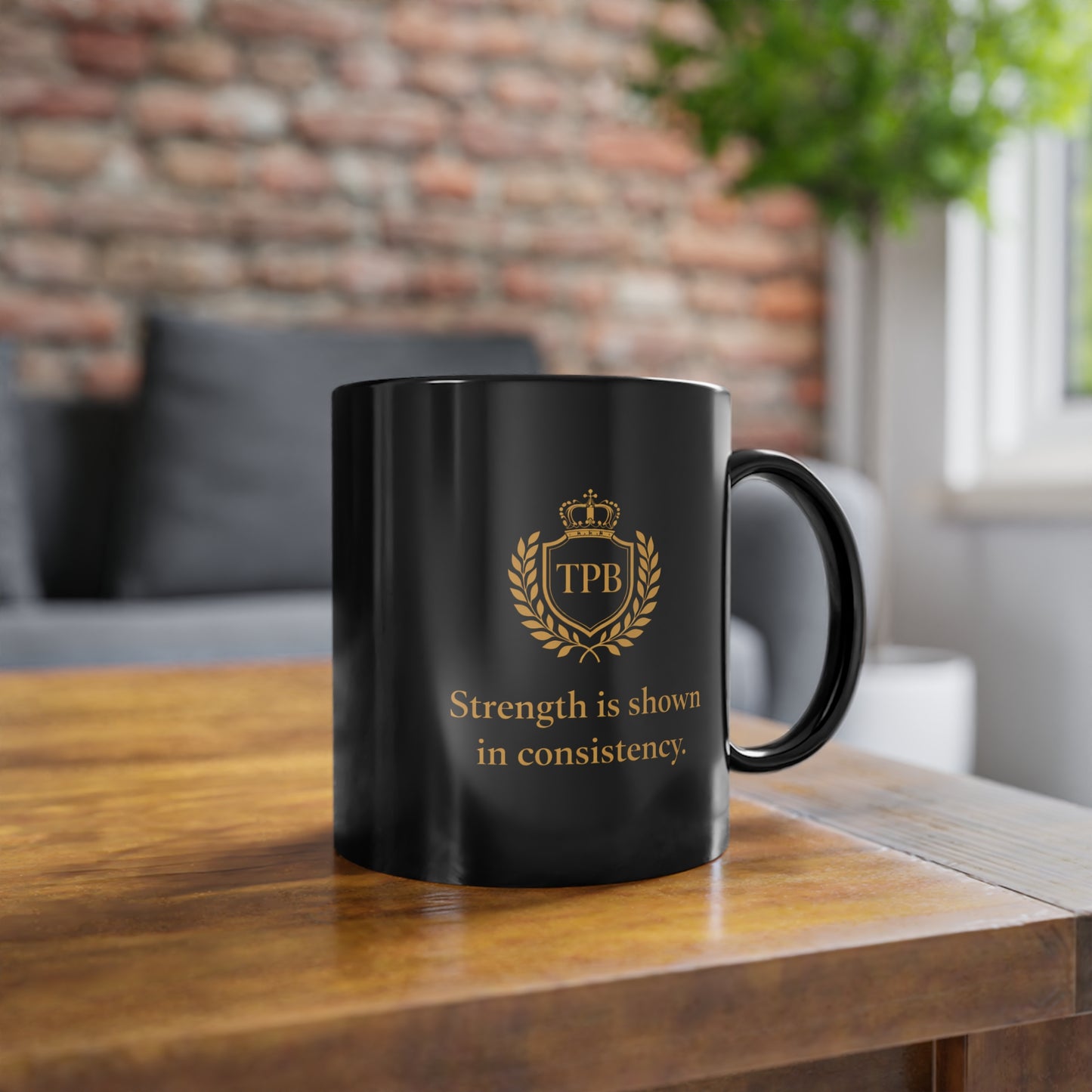 Black Ceramic Coffee Mug — 'Success Starts with Your Morning' Inspirational 11oz