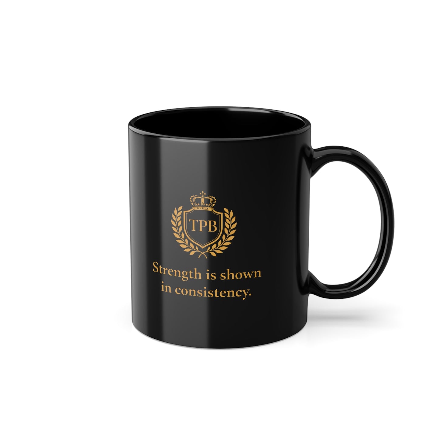 Black Ceramic Coffee Mug — 'Success Starts with Your Morning' Inspirational 11oz